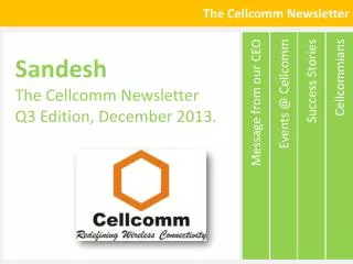 The Cellcomm Newsletter