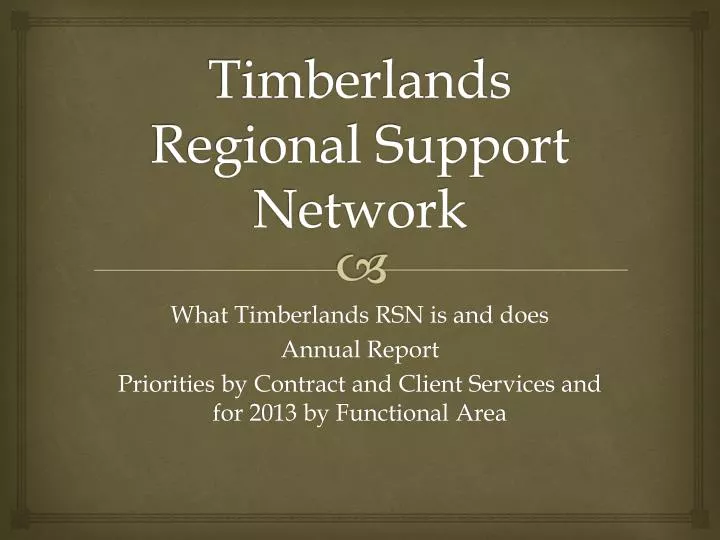 timberlands regional support network