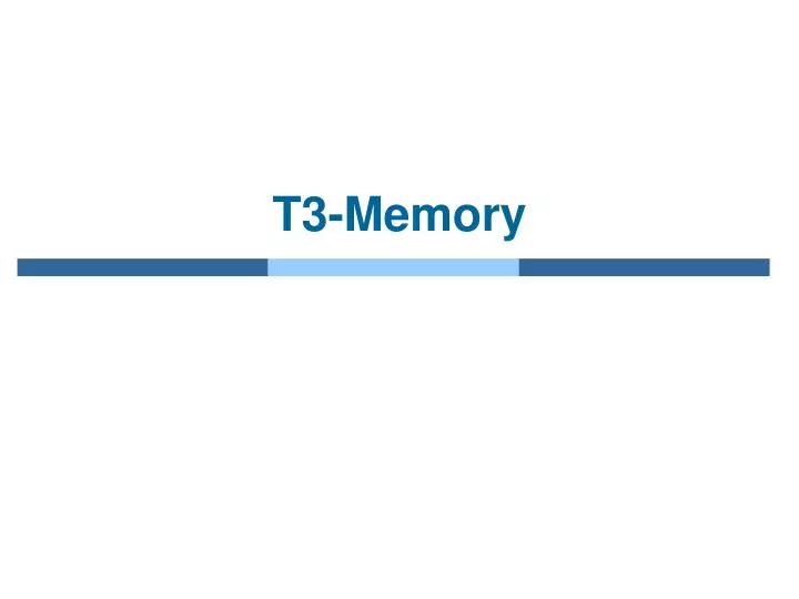 t3 memory