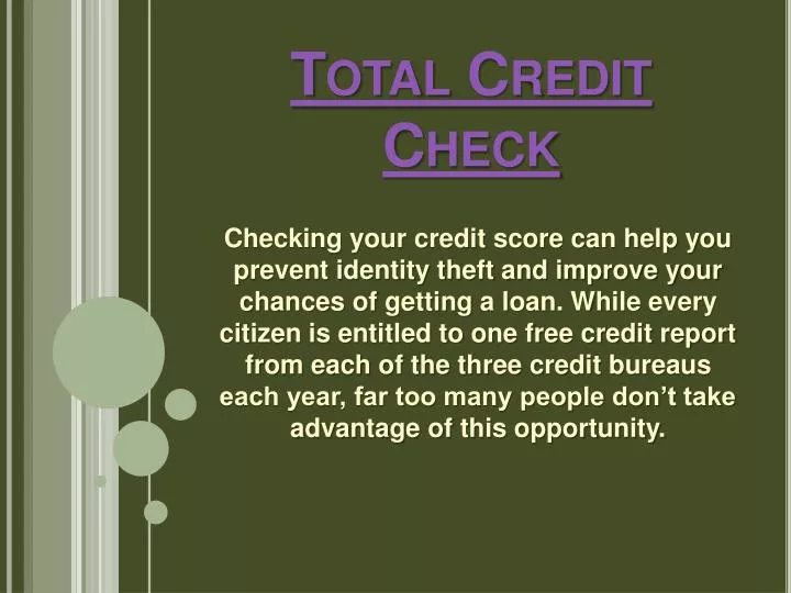 total credit check