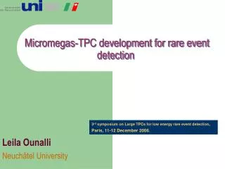 Micromegas-TPC development for rare event detection