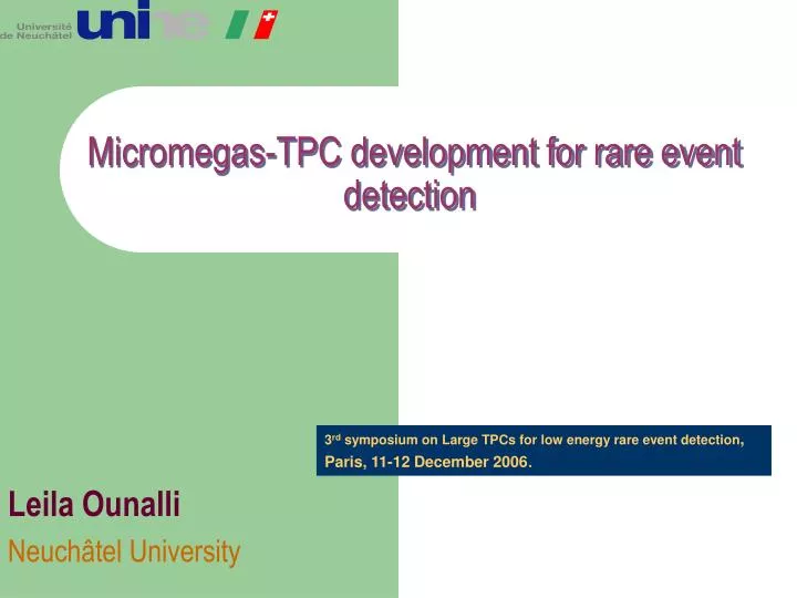 micromegas tpc development for rare event detection