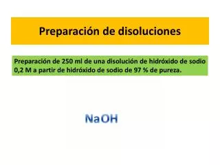 preparaci n de disoluciones