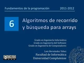 algoritmos de recorrido y b squeda para arrays