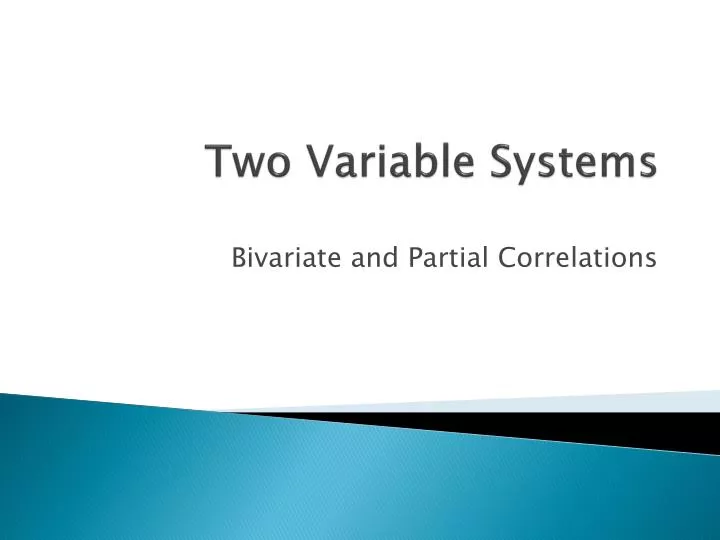two variable systems