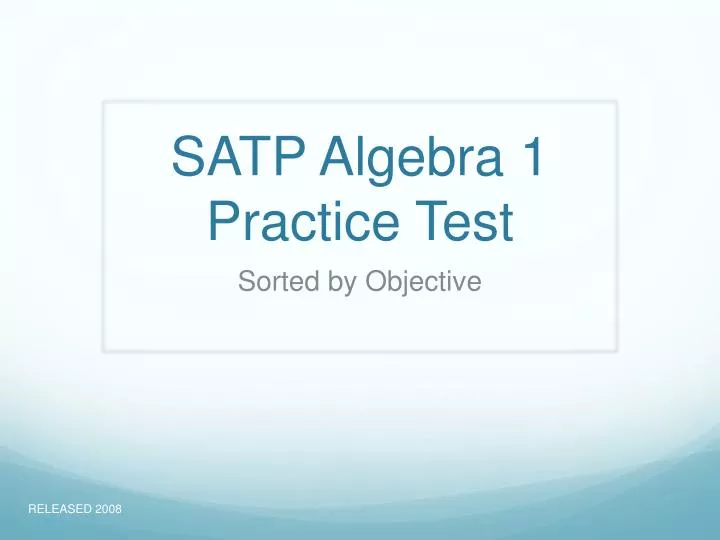 satp algebra 1 practice test