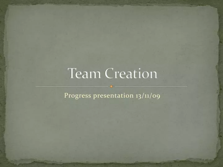 team creation
