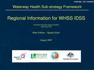 waterway health sub strategy framework