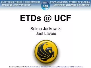 ETDs @ UCF