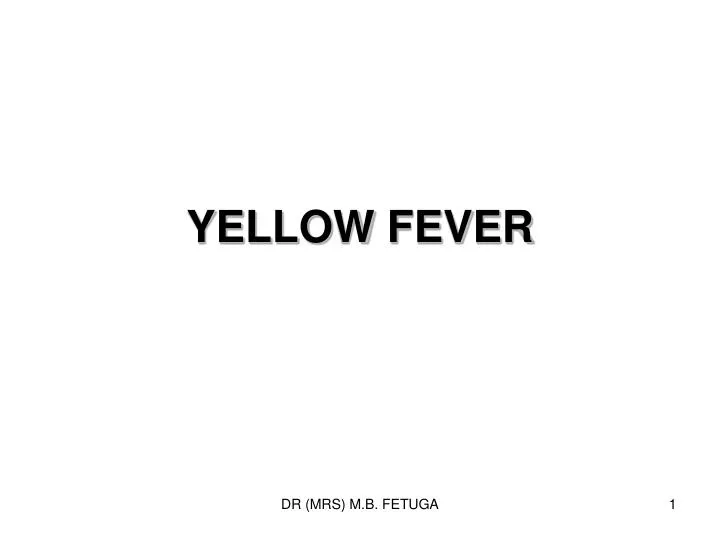 yellow fever