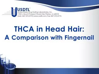 THCA in Head Hair: A Comparison with Fingernail