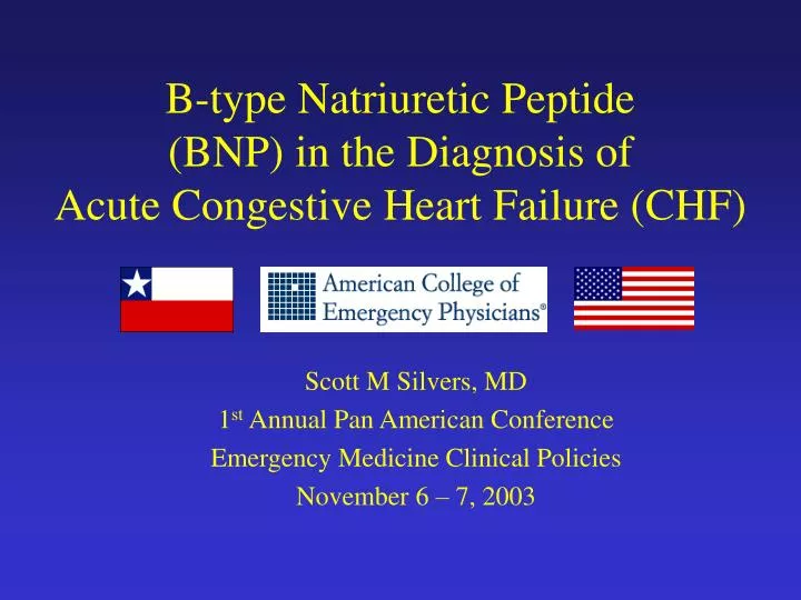 b type natriuretic peptide bnp in the diagnosis of acute congestive heart failure chf