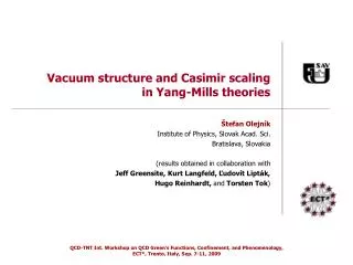 Vacuum structure and Casimir scaling in Yang-Mills theories