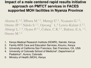 Kenya Medical Research Institute (KEMRI), Nairobi, Kenya