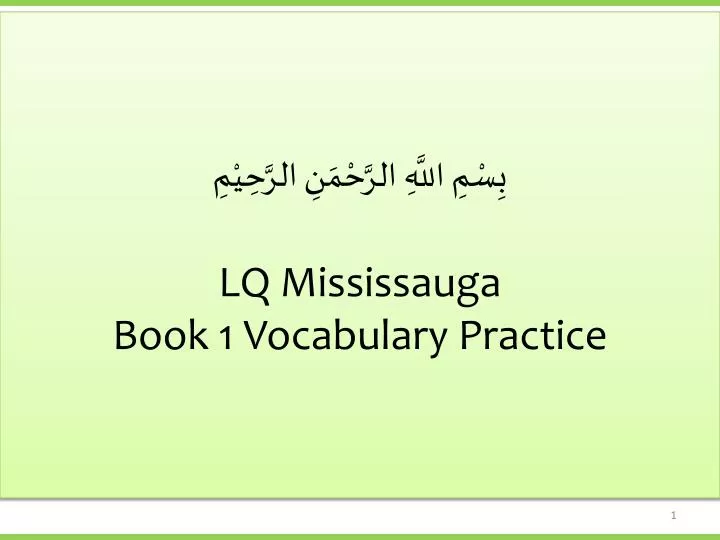 lq mississauga book 1 vocabulary practice
