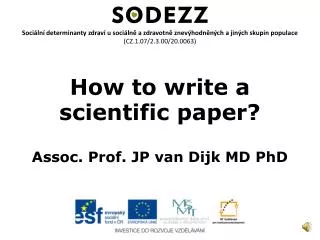 How to write a scientific paper?