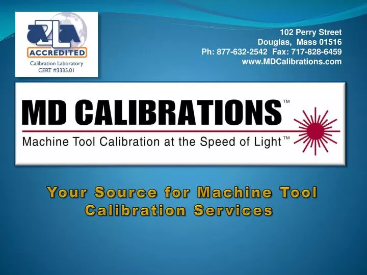 your source for machine tool calibration services