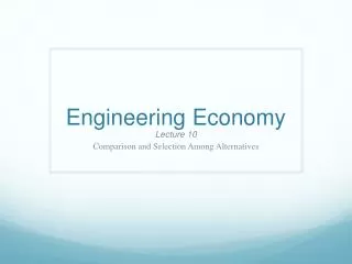 Engineering Economy