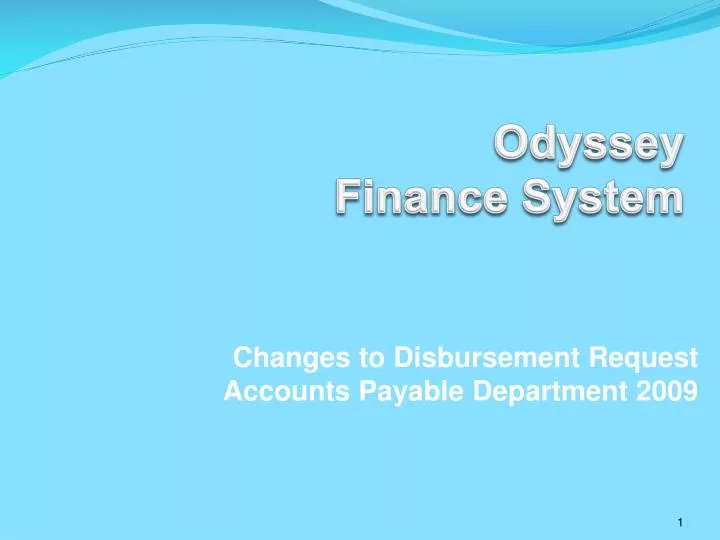 odyssey finance system