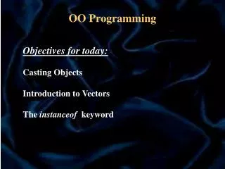OO Programming