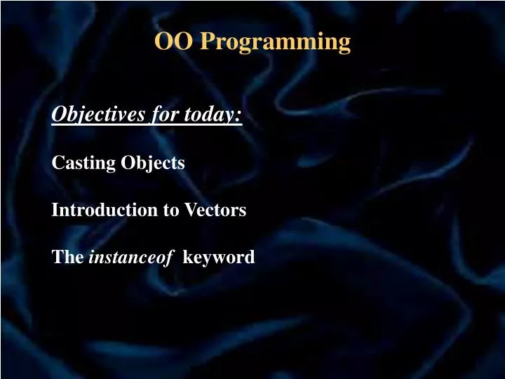 oo programming
