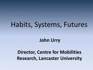 Habits, Systems, Futures