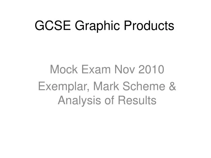 gcse graphic products