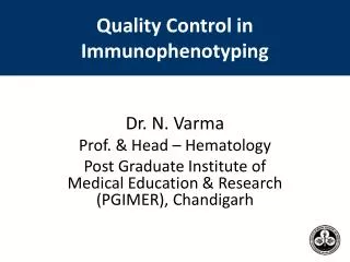 Quality Control in Immunophenotyping