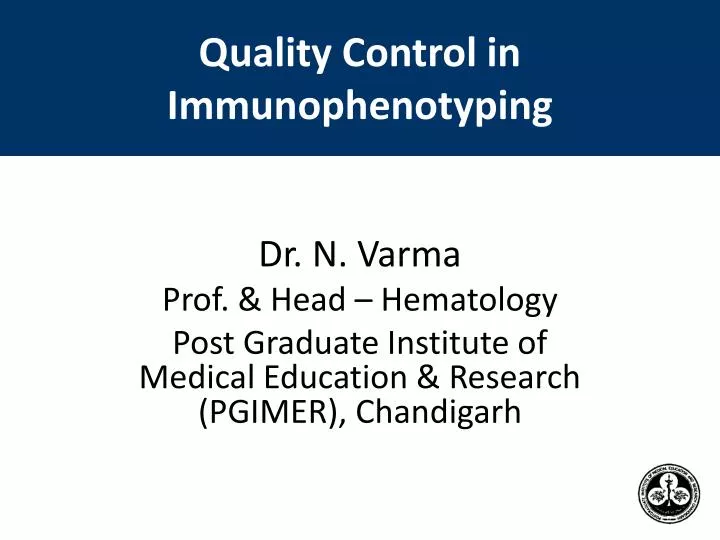 quality control in immunophenotyping