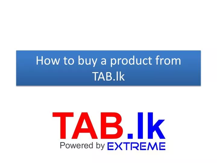 how to buy a product from tab lk