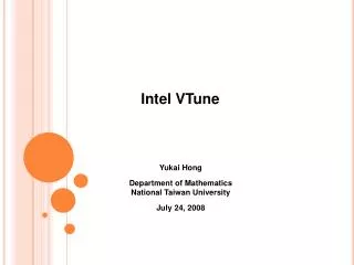 Intel VTune