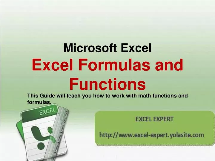 microsoft excel excel formulas and functions
