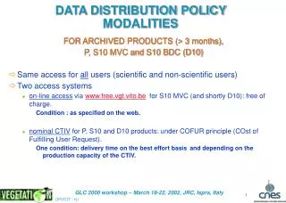 DATA DISTRIBUTION POLICY MODALITIES