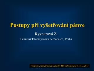 postupy p i vy et ov n p nve