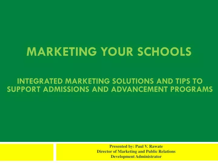 marketing your schools