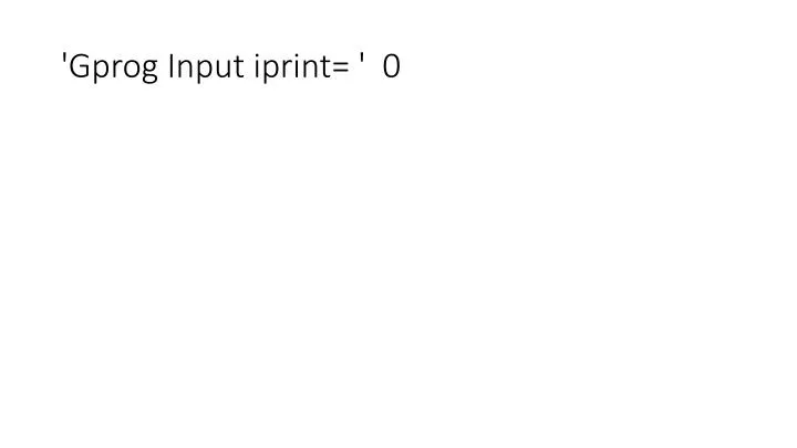 gprog input iprint 0