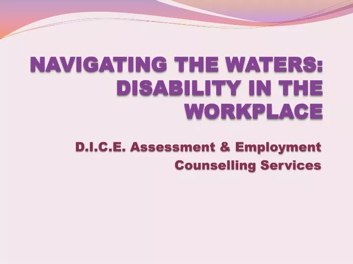 navigating the waters disability in the workplace