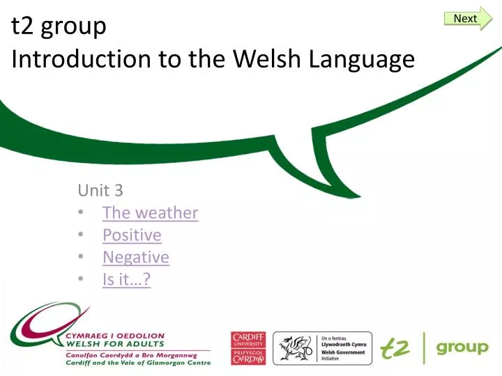 t 2 group introduction to the welsh language