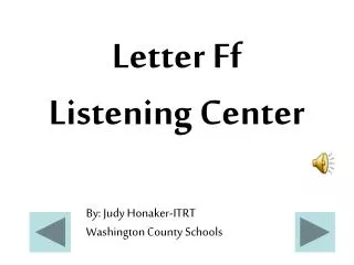 Letter Ff Listening Center