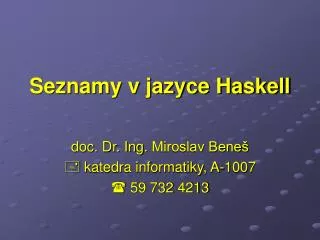 seznamy v jazyce haskell