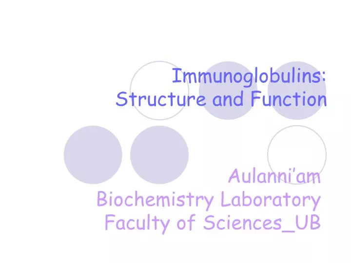 immunoglobulins structure and function