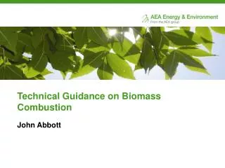 technical guidance on biomass combustion