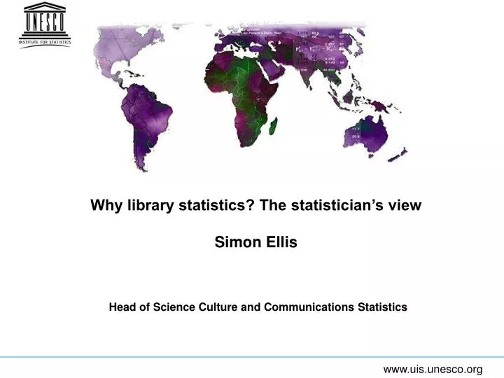why library statistics the statistician s view simon ellis