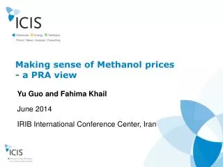 Making sense of Methanol prices - a PRA view