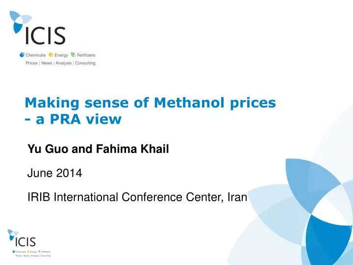 making sense of methanol prices a pra view