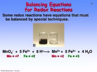 Balancing Equations for Redox Reactions