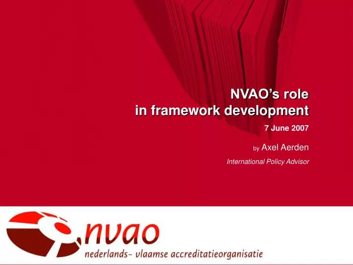 nvao s role in framework development