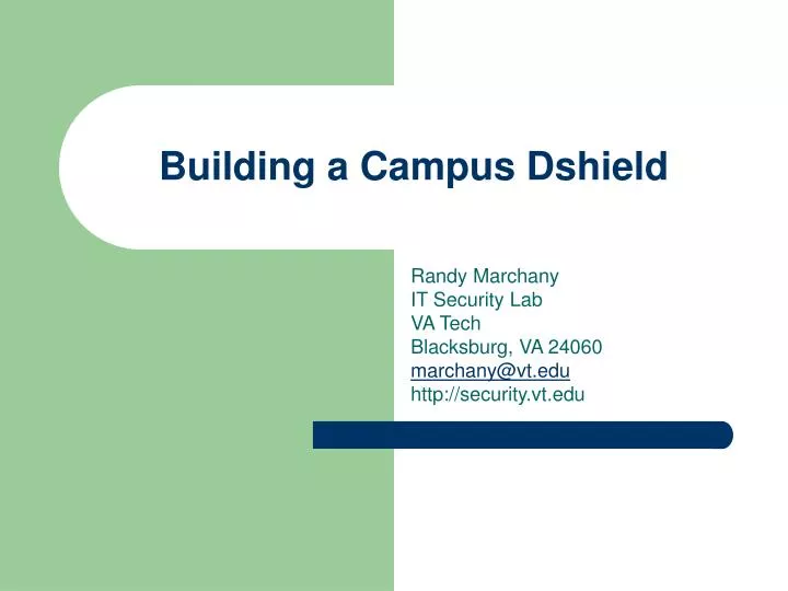 building a campus dshield