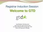 Registrar Induction Session - slide 1