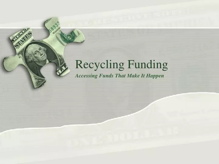 recycling funding